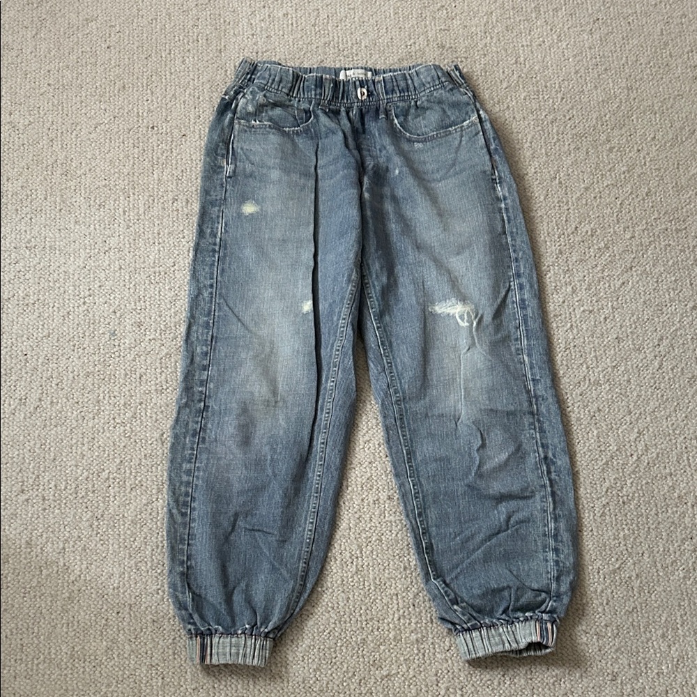rag & bone Distressed Blue Denim Jogger Pants